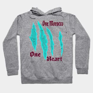 Morocco Proud Flag One Heart One Morocco Hoodie